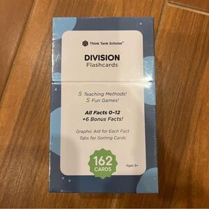 Think Tank Scholar 162 Division Flash Cards Full Set New In box sealed